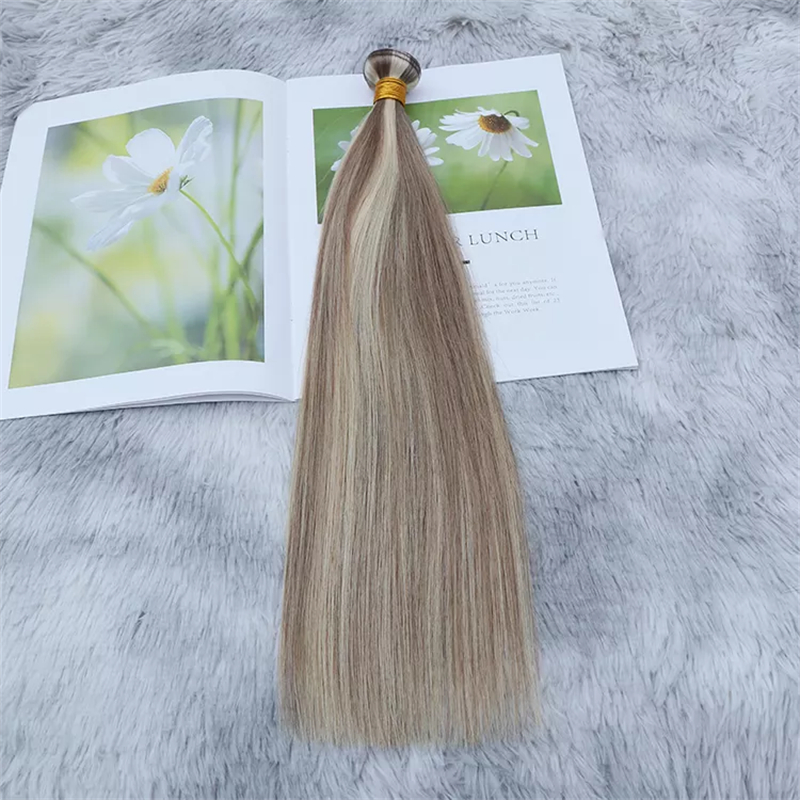 Hot Selling Factory Price Virgin Remy Virgin Flat Weft Hair Extension Piano Color